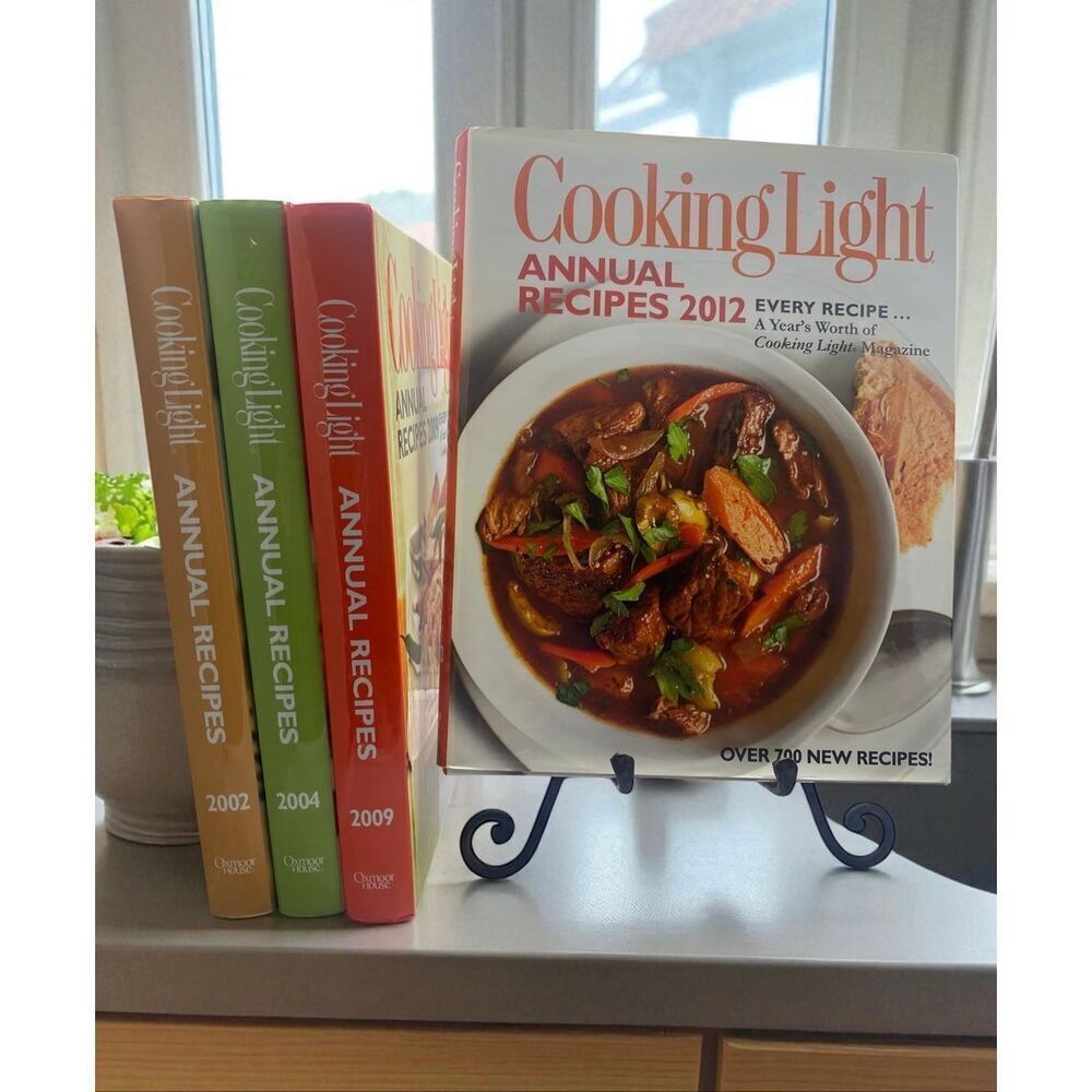 Cooking Light Annual Recipes Cookbooks Lot 2002 2004 2009 2012 Hardcover Set
